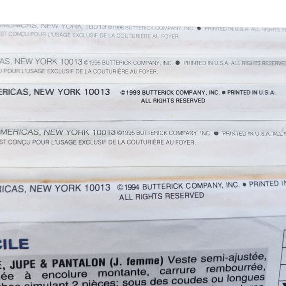 Vogue Sewing Patterns Lot Of 5 9043 9181 8861 9173 9499 Size 8-12 UNCUT Vintage - Picture 3 of 3